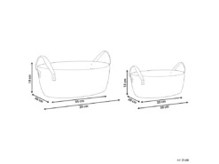 Lot De 2 Paniers En Coton Beige GISSAR -Meilleur Meubles Magasin accessoire de rangement 13320769
