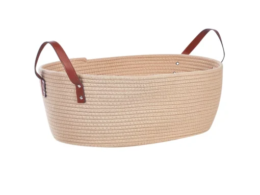 Lot De 2 Paniers En Coton Beige GISSAR -Meilleur Meubles Magasin accessoire de rangement 13320771