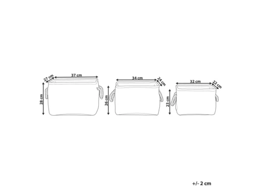 Lot De 3 Paniers En Tissu Polyester Vert Olive DARQAB -Meilleur Meubles Magasin accessoire de rangement 13373207
