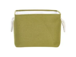 Lot De 3 Paniers En Tissu Polyester Vert Olive DARQAB -Meilleur Meubles Magasin accessoire de rangement 13373211