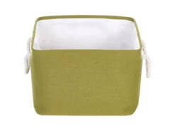 Lot De 3 Paniers En Tissu Polyester Vert Olive DARQAB -Meilleur Meubles Magasin accessoire de rangement 13373215