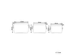 Lot De 3 Paniers En Tissu Polyester Noir Et Blanc DARQAB -Meilleur Meubles Magasin accessoire de rangement 13373319