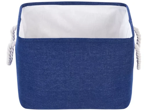 Lot De 3 Paniers En Tissu Polyester Bleu Marine DARQAB -Meilleur Meubles Magasin accessoire de rangement 13373343