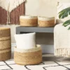 Lot De 3 Paniers En Jute Naturel Et Beige TAJORI -Meilleur Meubles Magasin accessoire de rangement 13386561