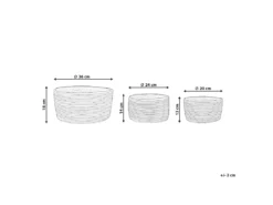Lot De 3 Paniers En Jute Naturel Et Beige TAJORI -Meilleur Meubles Magasin accessoire de rangement 13386565