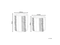 Lot De 2 Paniers En Coton Beige Et Gris KOTKAI -Meilleur Meubles Magasin accessoire de rangement 13386945