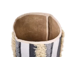 Lot De 2 Paniers En Coton Beige Et Gris KOTKAI -Meilleur Meubles Magasin accessoire de rangement 13386951