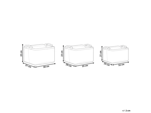Lot De 3 Paniers En Feutre Gris BAYSAI -Meilleur Meubles Magasin accessoire de rangement 13387045