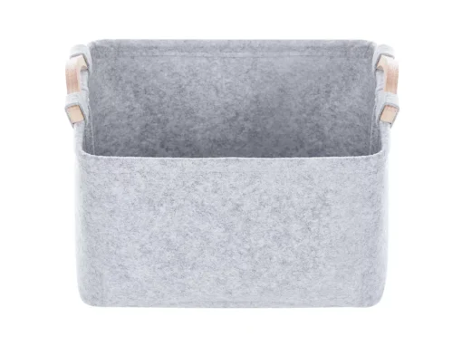 Lot De 3 Paniers En Feutre Gris BAYSAI -Meilleur Meubles Magasin accessoire de rangement 13387051