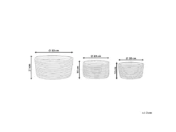 Lot De 3 Paniers En Jute Naturel Et Beige RANWAL -Meilleur Meubles Magasin accessoire de rangement 13387073