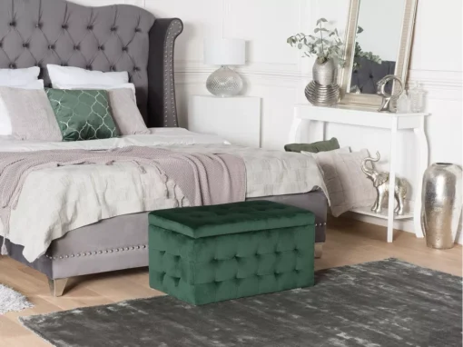 Coffre De Rangement Chesterfield Vert Foncé MICHIGAN -Meilleur Meubles Magasin accessoire de rangement 16278827
