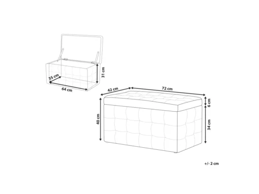 Coffre De Rangement Chesterfield Vert Foncé MICHIGAN -Meilleur Meubles Magasin accessoire de rangement 16278829
