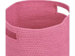 Lot De 2 Paniers En Coton Rose ⌀ 30 Cm CHINIOT -Meilleur Meubles Magasin accessoire de rangement 16426841