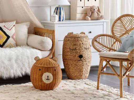 Panier Ours En Rotin Naturel HIMBA -Meilleur Meubles Magasin accessoire de rangement 16427009