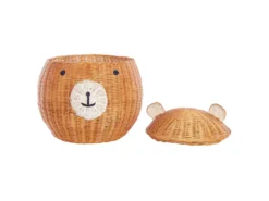 Panier Ours En Rotin Naturel HIMBA -Meilleur Meubles Magasin accessoire de rangement 16427013