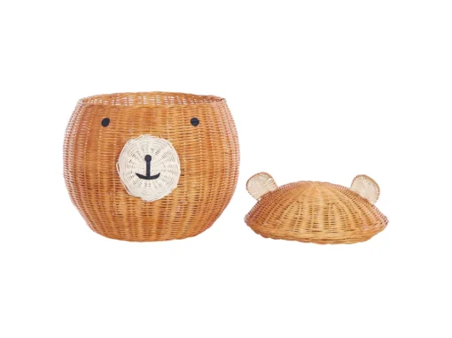 Panier Ours En Rotin Naturel HIMBA -Meilleur Meubles Magasin accessoire de rangement 16427013