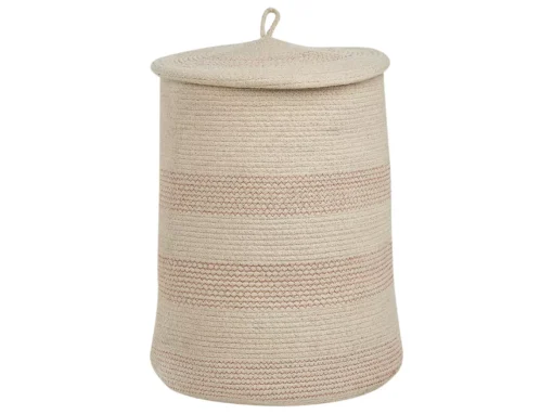 Panier En Coton Beige Clair ⌀ 44 Cm SILOPI -Meilleur Meubles Magasin accessoire de rangement 16427085