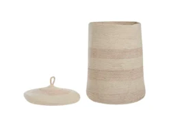 Panier En Coton Beige Clair ⌀ 44 Cm SILOPI -Meilleur Meubles Magasin accessoire de rangement 16427091