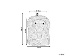 Panier éléphant En Fibre De Jacinthe D'eau Naturel DOGON -Meilleur Meubles Magasin accessoire de rangement 16427343