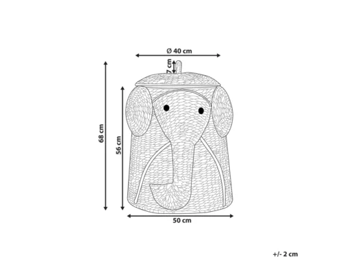 Panier éléphant En Fibre De Jacinthe D'eau Naturel DOGON -Meilleur Meubles Magasin accessoire de rangement 16427343