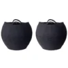 Lot De 2 Paniers En Coton Noir PANJGUR -Meilleur Meubles Magasin accessoire de rangement 16427475