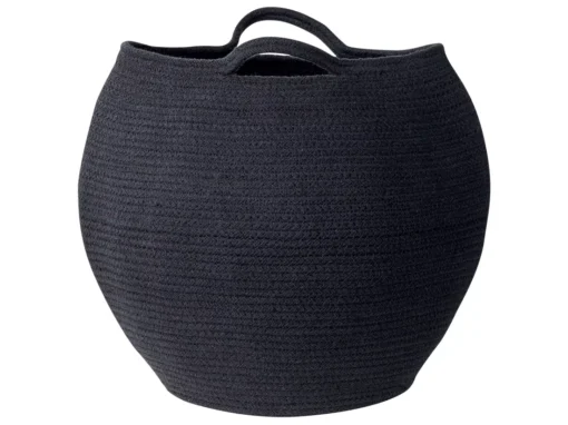Lot De 2 Paniers En Coton Noir PANJGUR -Meilleur Meubles Magasin accessoire de rangement 16427481