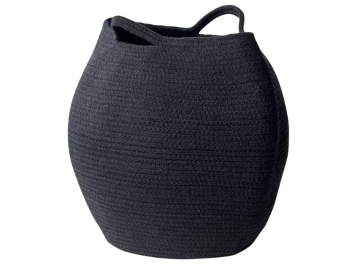 Lot De 2 Paniers En Coton Noir PANJGUR -Meilleur Meubles Magasin accessoire de rangement 16427483