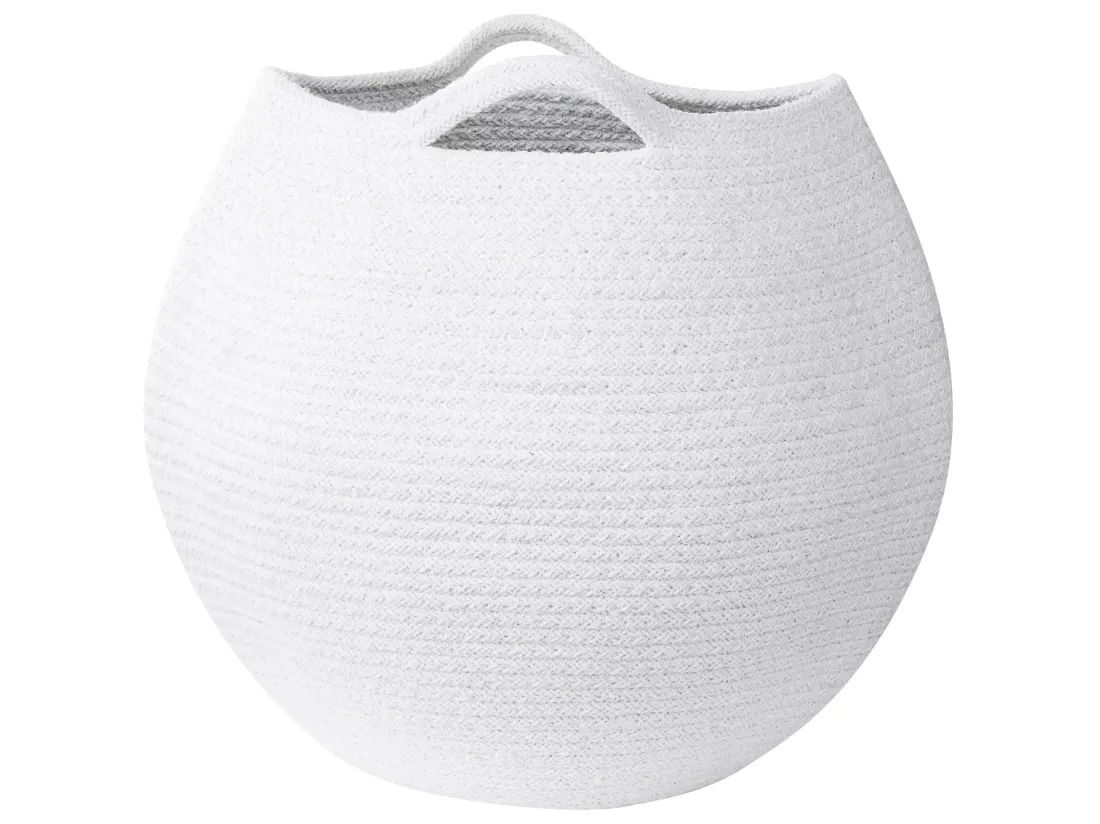 Lot De 2 Paniers En Coton Blanc PANJGUR 6 Lot De 2 Paniers En Coton Blanc PANJGUR – Image 4