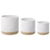 Lot De 3 Paniers En Jute Blanc Et Beige BASIMA -Meilleur Meubles Magasin accessoire de rangement 16427941
