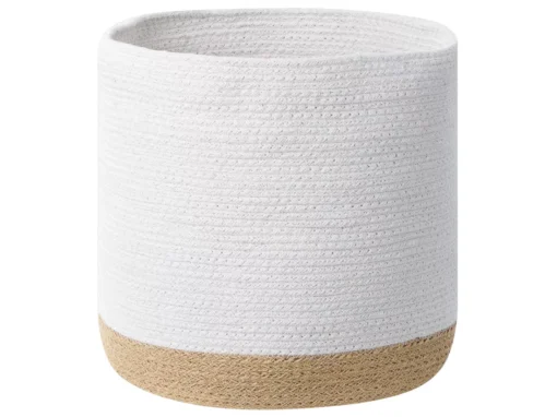 Lot De 3 Paniers En Jute Blanc Et Beige BASIMA -Meilleur Meubles Magasin accessoire de rangement 16427947
