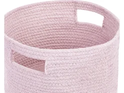 Lot De 2 Paniers En Coton Rose Pâle ⌀ 30 Cm CHINIOT -Meilleur Meubles Magasin accessoire de rangement 16428127