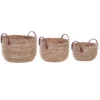 Lot De 3 Paniers En Herbier Marin Naturel SAYJAR -Meilleur Meubles Magasin accessoire de rangement 16428387