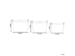 Lot De 3 Paniers En Herbier Marin Naturel SAYJAR -Meilleur Meubles Magasin accessoire de rangement 16428391