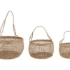 Lot De 3 Paniers En Herbes Marines Naturels ARAPAIMA -Meilleur Meubles Magasin accessoire de rangement 16428595