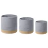 Lot De 3 Paniers En Coton Beige Et Gris BASIMA -Meilleur Meubles Magasin accessoire de rangement 16429259
