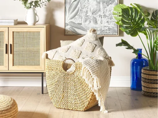 Panier En Fibres De Jacinthe D'eau Naturel WASHUK -Meilleur Meubles Magasin accessoire de rangement 16429363