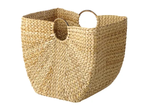Panier En Fibres De Jacinthe D'eau Naturel WASHUK -Meilleur Meubles Magasin accessoire de rangement 16429369