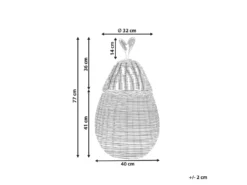 Panier Poire En Rotin Naturel VAGSOY -Meilleur Meubles Magasin accessoire de rangement 16429693