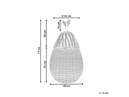 Panier Poire En Rotin Naturel VAGSOY -Meilleur Meubles Magasin accessoire de rangement 16429693
