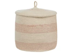 Lot De 2 Paniers En Coton Beige Clair ⌀ 33 Cm SILOPI -Meilleur Meubles Magasin accessoire de rangement 16429865