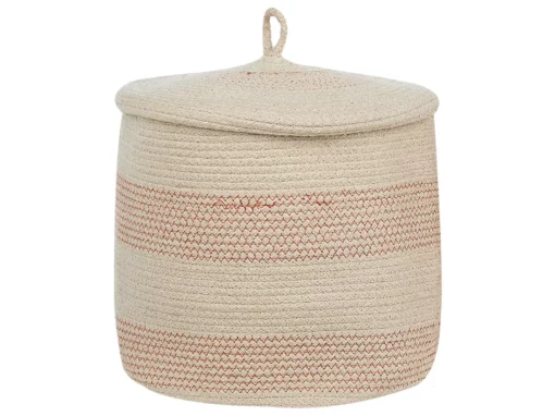 Lot De 2 Paniers En Coton Beige Clair ⌀ 33 Cm SILOPI -Meilleur Meubles Magasin accessoire de rangement 16429865
