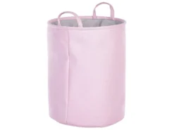 Lot De 3 Paniers En Tissu Polyester Rose ARCHA -Meilleur Meubles Magasin accessoire de rangement 16429935