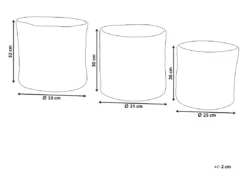 Lot De 3 Corbeilles En Textile Beige ARTIGALA 9 Lot De 3 Corbeilles En Textile Beige ARTIGALA -Meilleur Meubles Magasin accessoire de rangement 16429983