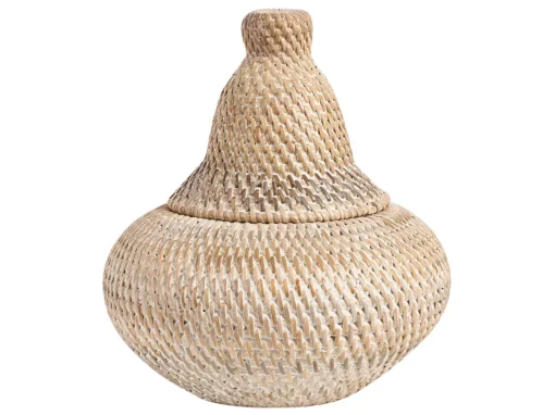 Panier En Rotin Teinte Naturelle ⌀ 20 Cm BILA -Meilleur Meubles Magasin accessoire de rangement 16430385