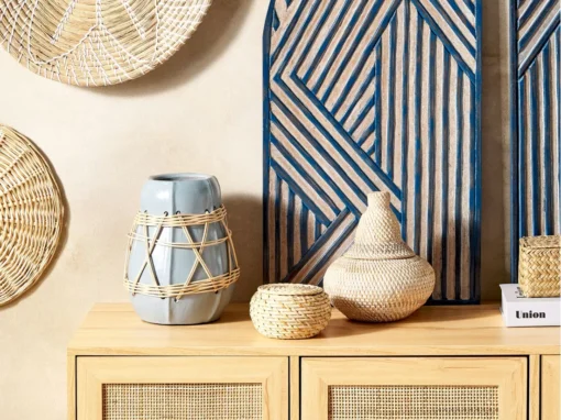 Panier En Rotin Teinte Naturelle ⌀ 20 Cm BILA -Meilleur Meubles Magasin accessoire de rangement 16430387
