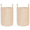 Lot De 2 Paniers En Coton Beige SARYK -Meilleur Meubles Magasin accessoire de rangement 16705873