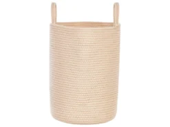 Lot De 2 Paniers En Coton Beige SARYK -Meilleur Meubles Magasin accessoire de rangement 16705881