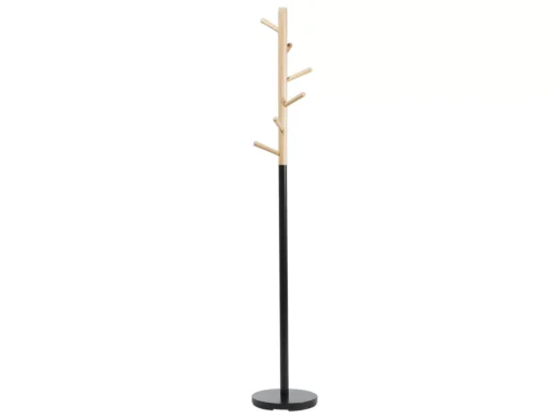 Porte Manteau En Bois Noir Et Marron AUBUM -Meilleur Meubles Magasin accessoire de rangement 16713571