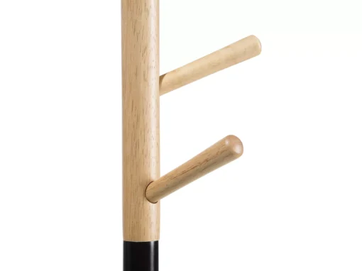 Porte Manteau En Bois Noir Et Marron AUBUM -Meilleur Meubles Magasin accessoire de rangement 16713577