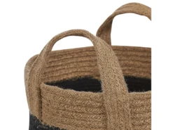 Lot De 2 Paniers Beige Et Noir ⌀ 34 Cm GEREDE -Meilleur Meubles Magasin accessoire de rangement 17170753